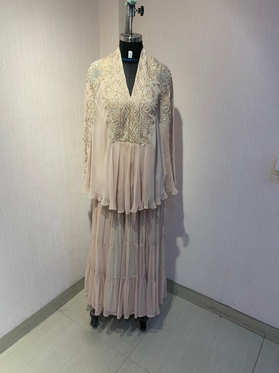 TOP BOTTOM  WITH INNER SET & PEARL DETAILING AND EMBROIDERED NECKLINE.