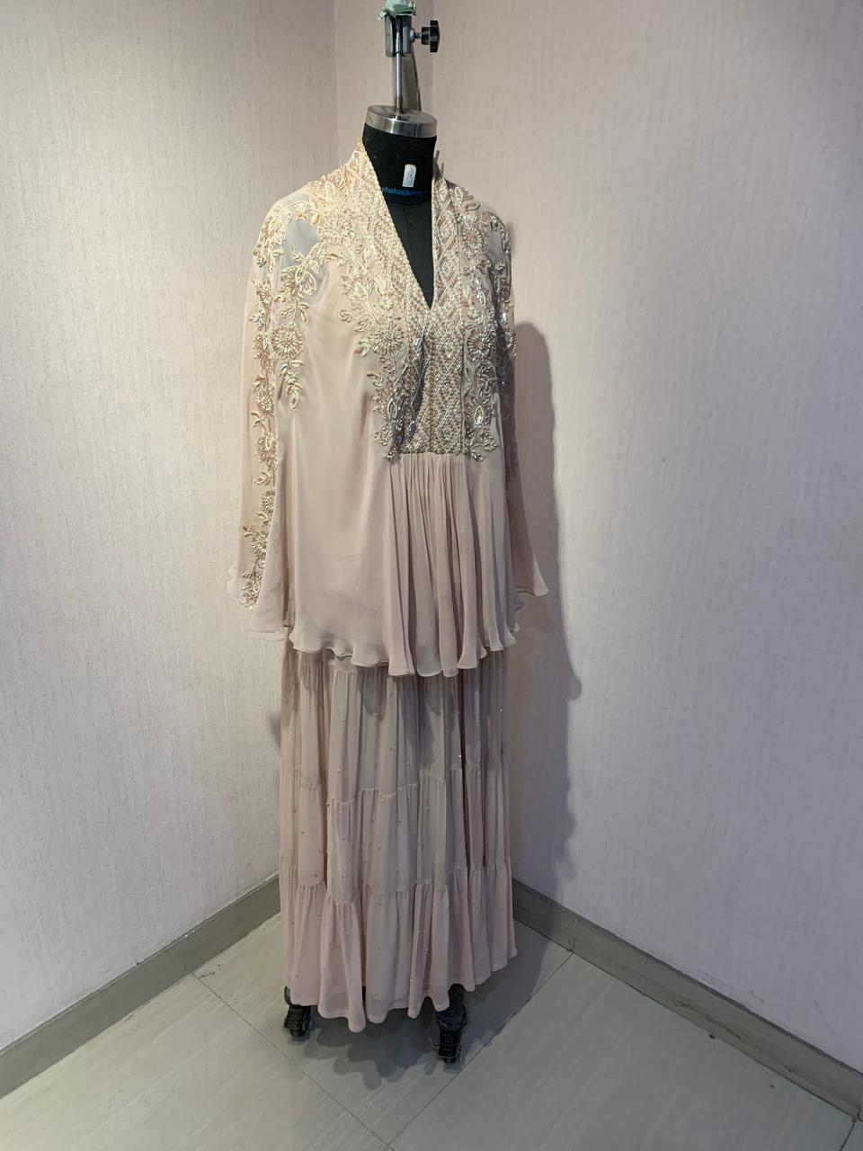 TOP BOTTOM  WITH INNER SET & PEARL DETAILING AND EMBROIDERED NECKLINE.