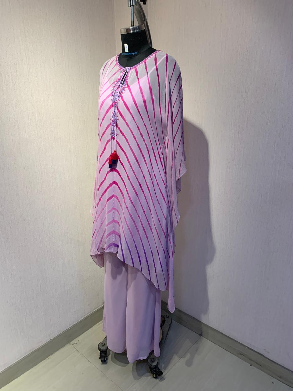 LAVENDER EMBELLISHED KAFTAN CO-ORD SET