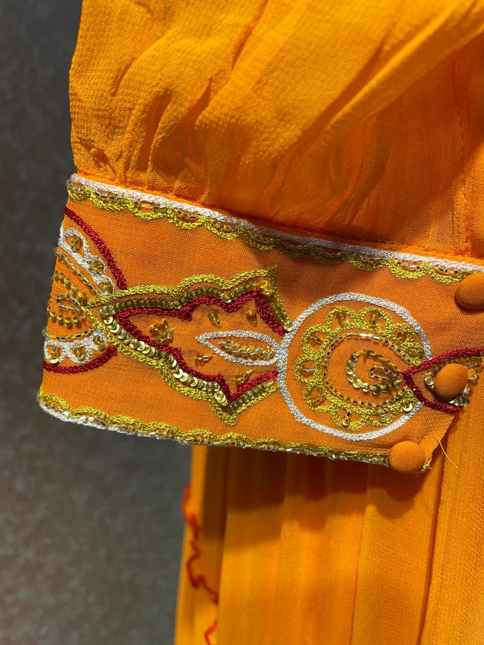 ORANGE GOWN WITH DUPATTA