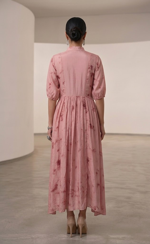 MARBLE DRESS WITH WIRE EMBROIDERED.