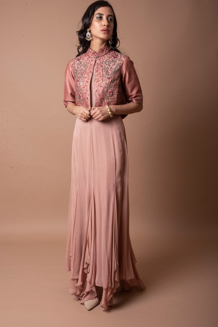 Asymmetrical jacket set