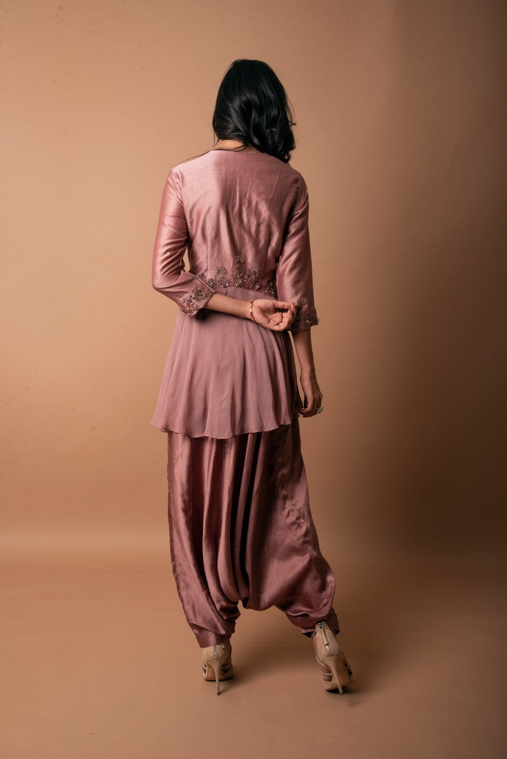 PEPLUM TUNIC WITH LOW CROTCH PANTS