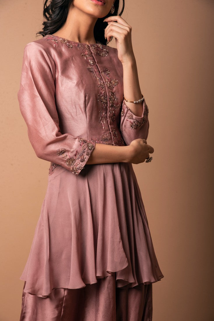 PEPLUM TUNIC WITH LOW CROTCH PANTS