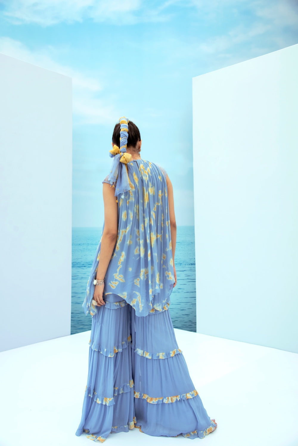 Frill Tiered Sharara Set