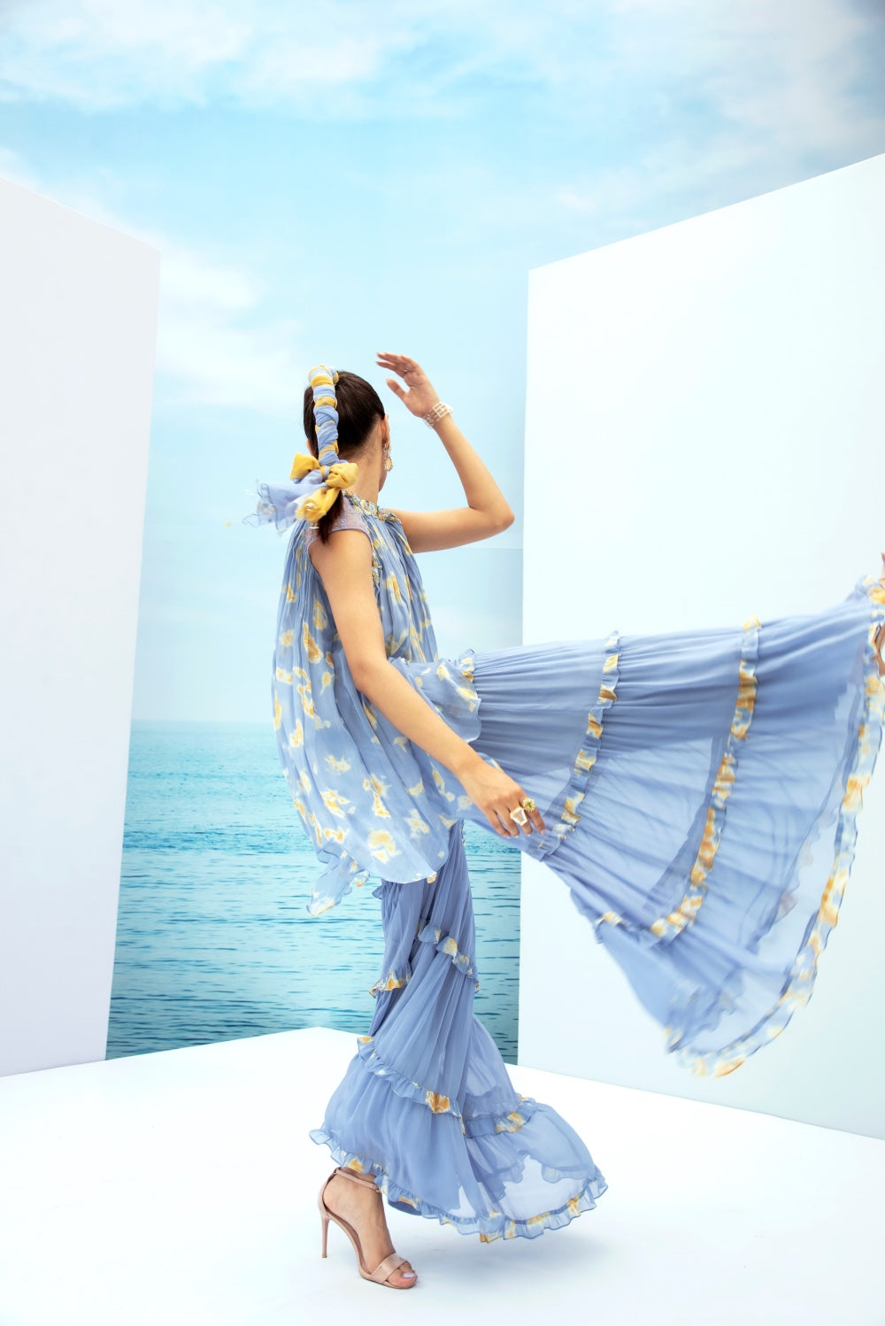 Frill Tiered Sharara Set