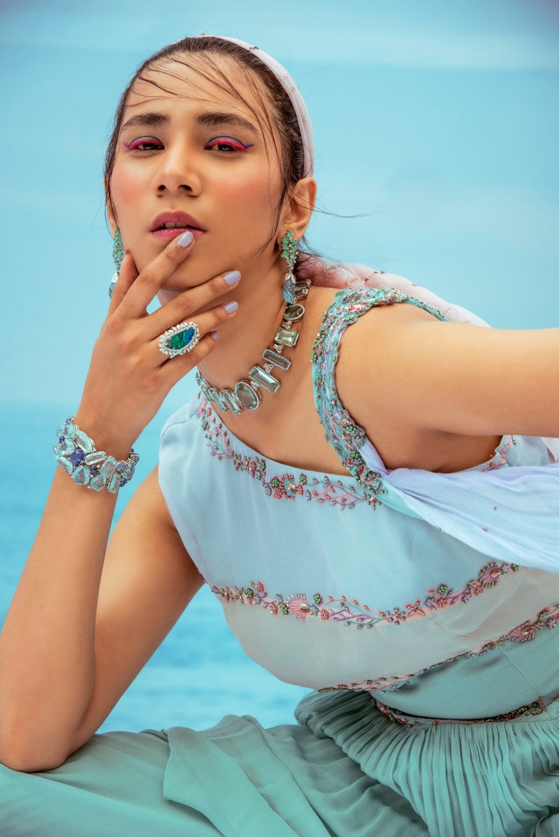 Multi Colored Sharara Set