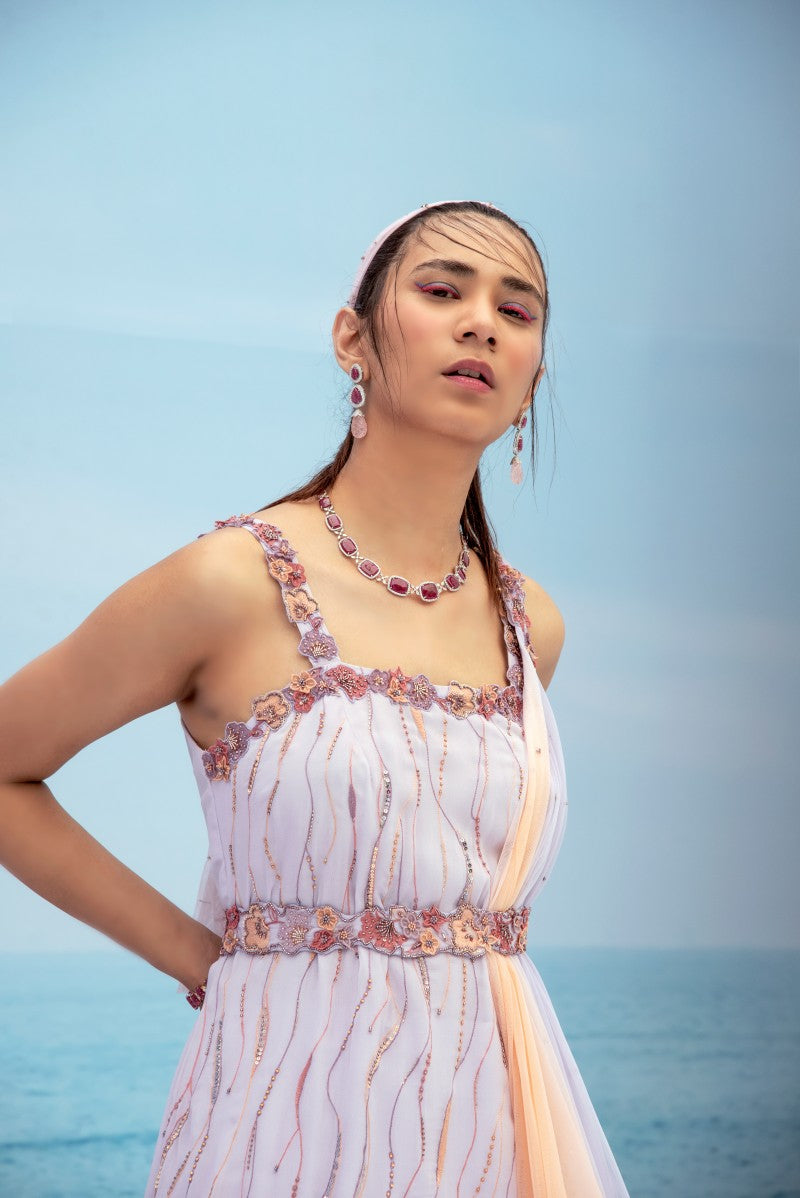 Lavender Sharara Set