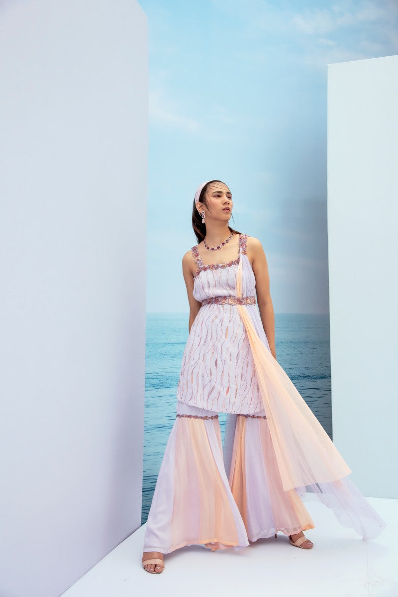 Lavender Sharara Set