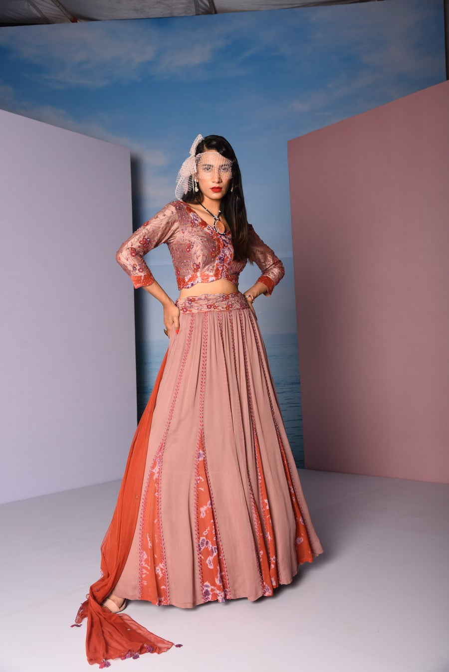 Rusty Rose Lehenga set
