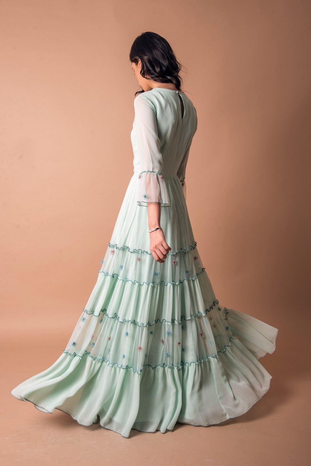 Tier Anarkali Set