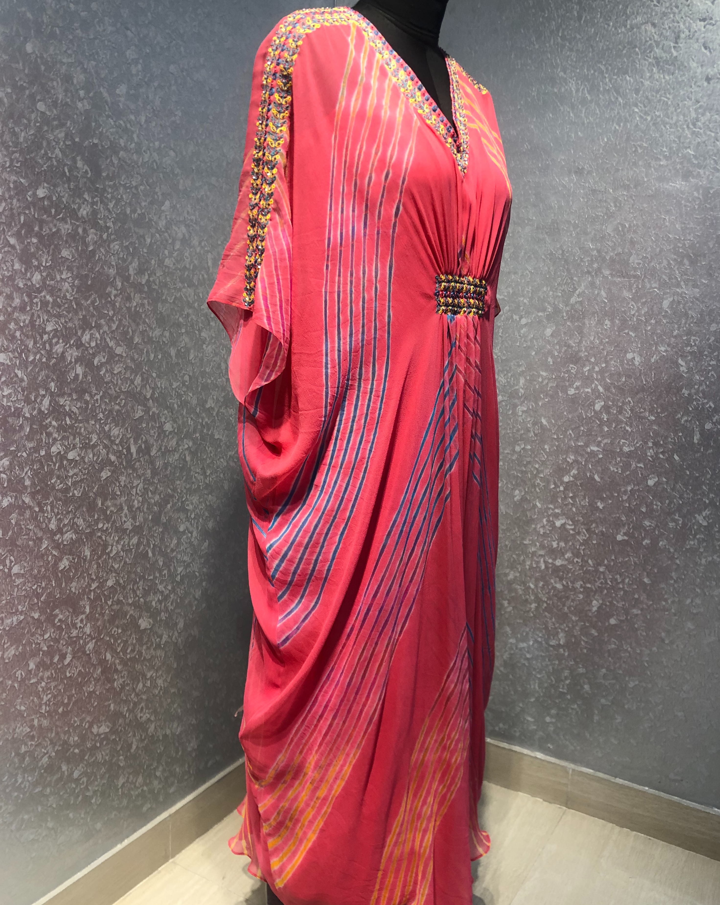 Leheriya kaftan tunic dress