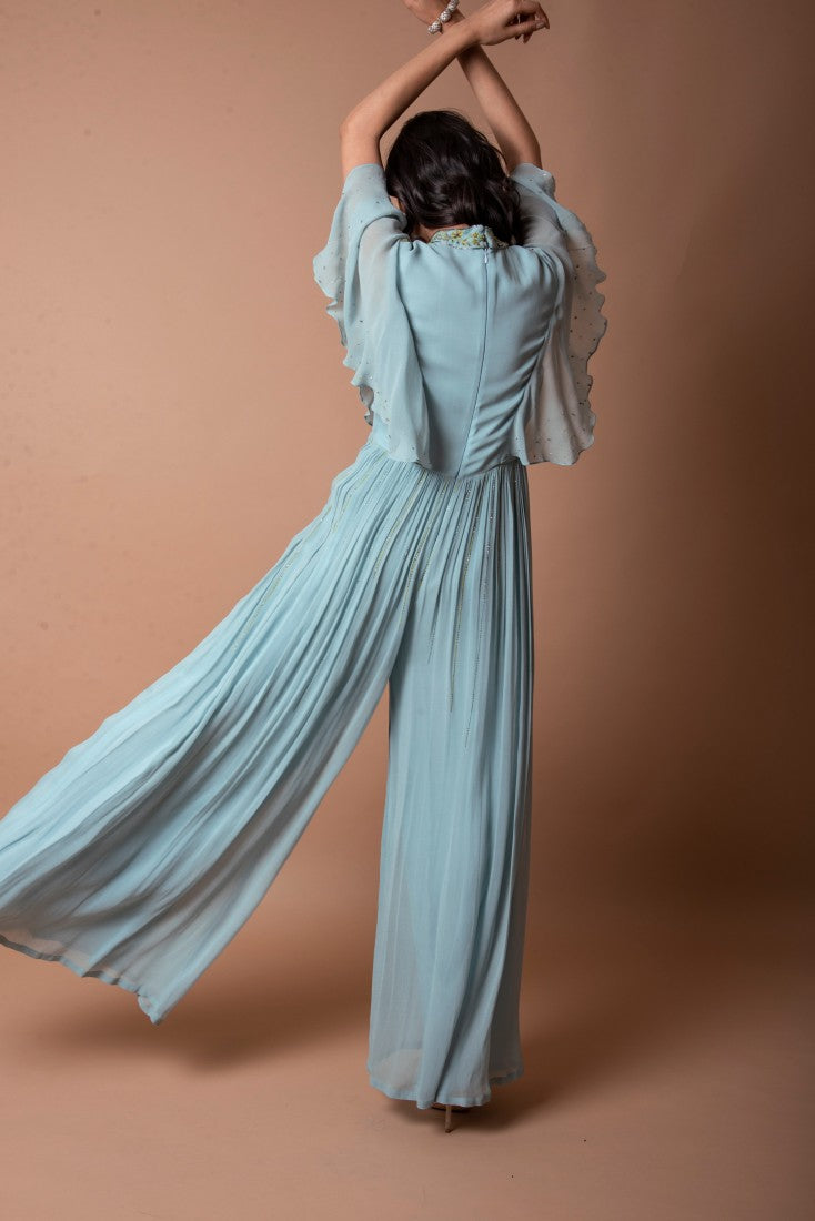 JUMPSUIT WITH FLARED SLEEVE