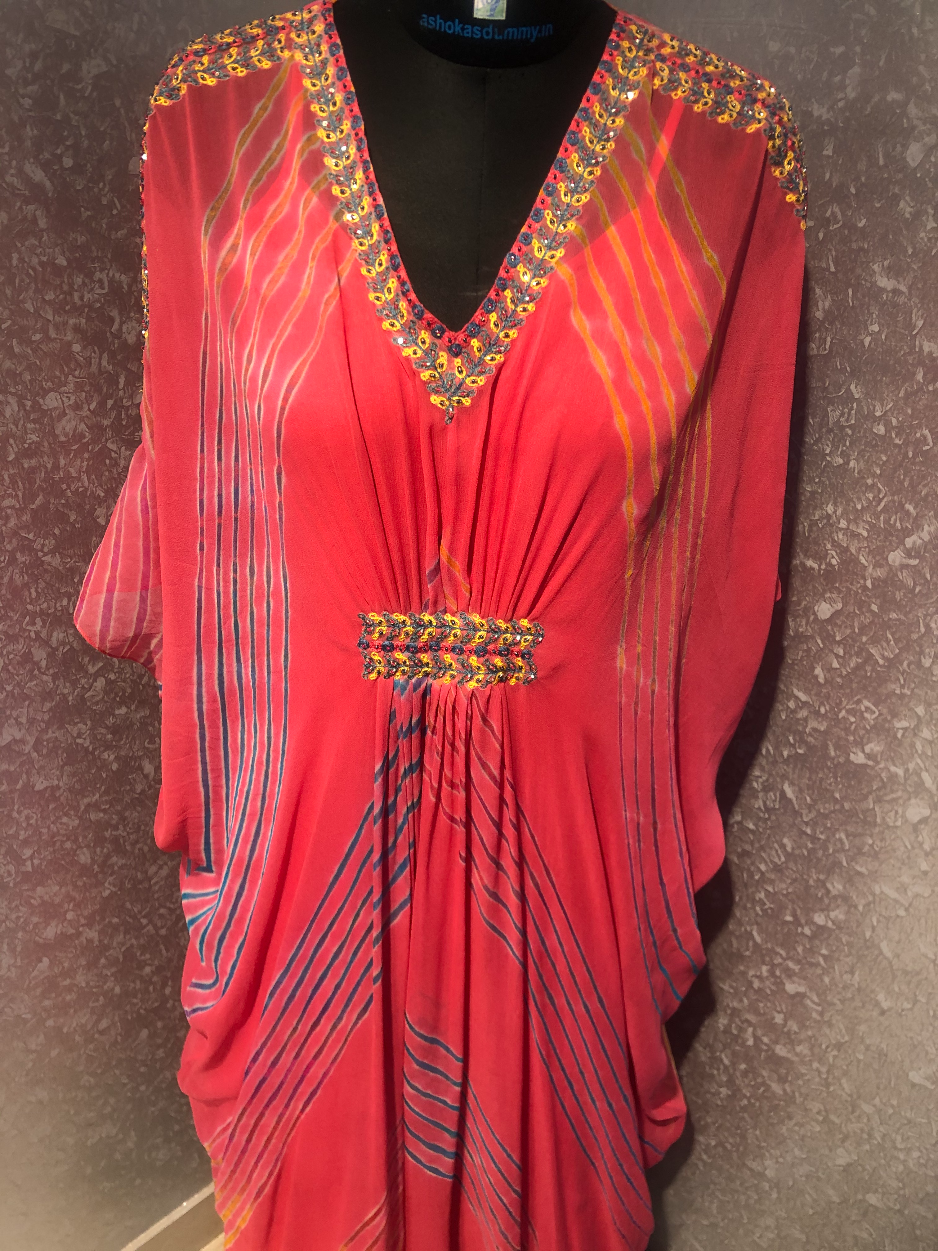 Leheriya kaftan tunic dress