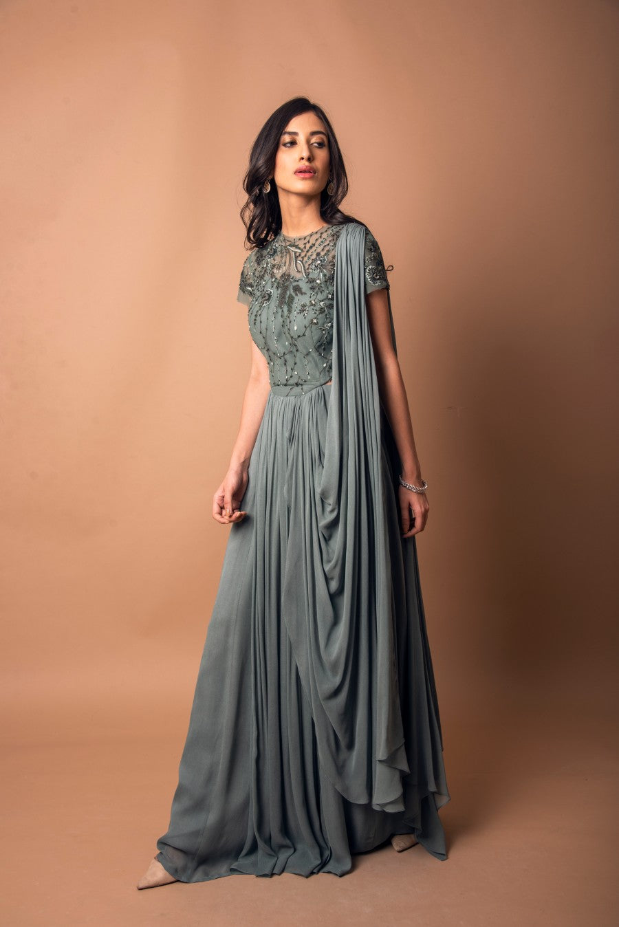 Georgette Draped Saree