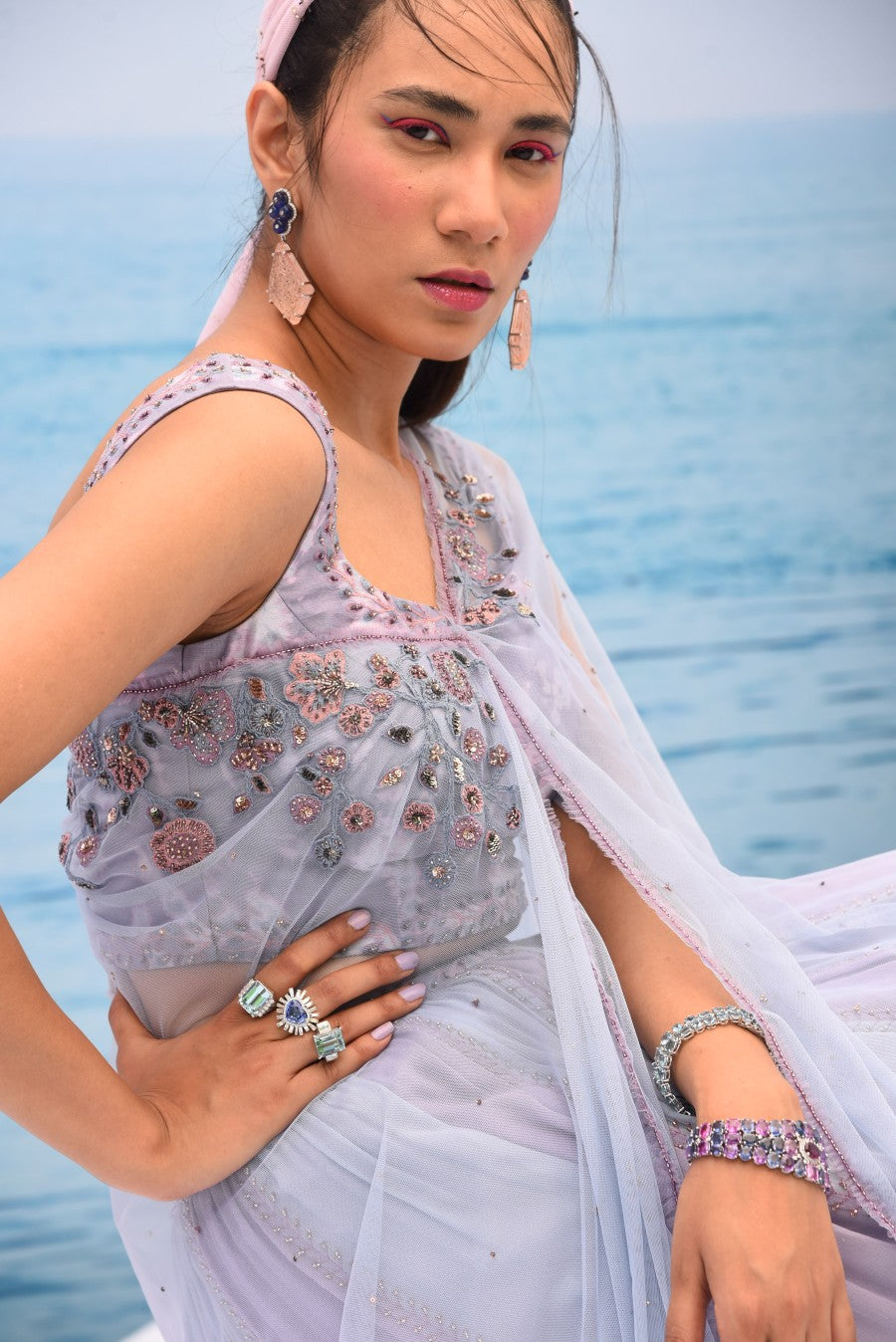 Multi-colored lehenga