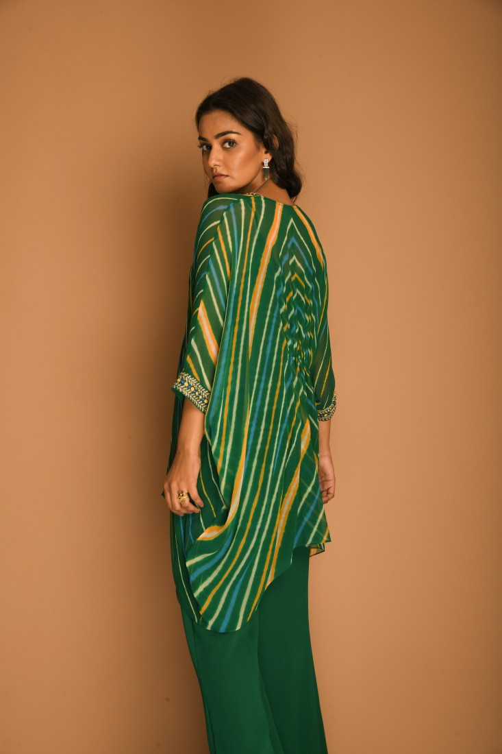 EMERALD GREEN TOP PANT SET