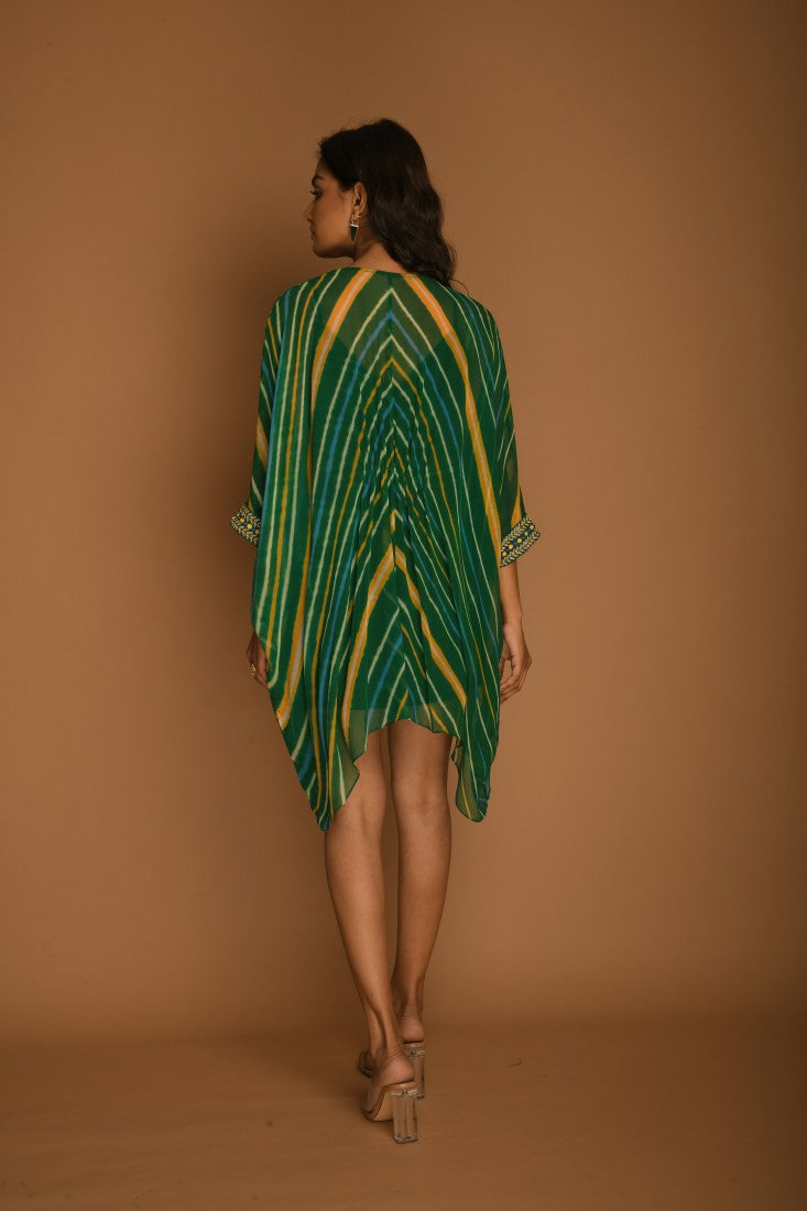 Emerald green kaftan tunic