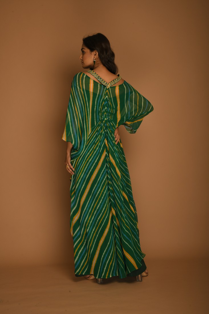 Leheriya Emerald Green Kaftan Tunic
