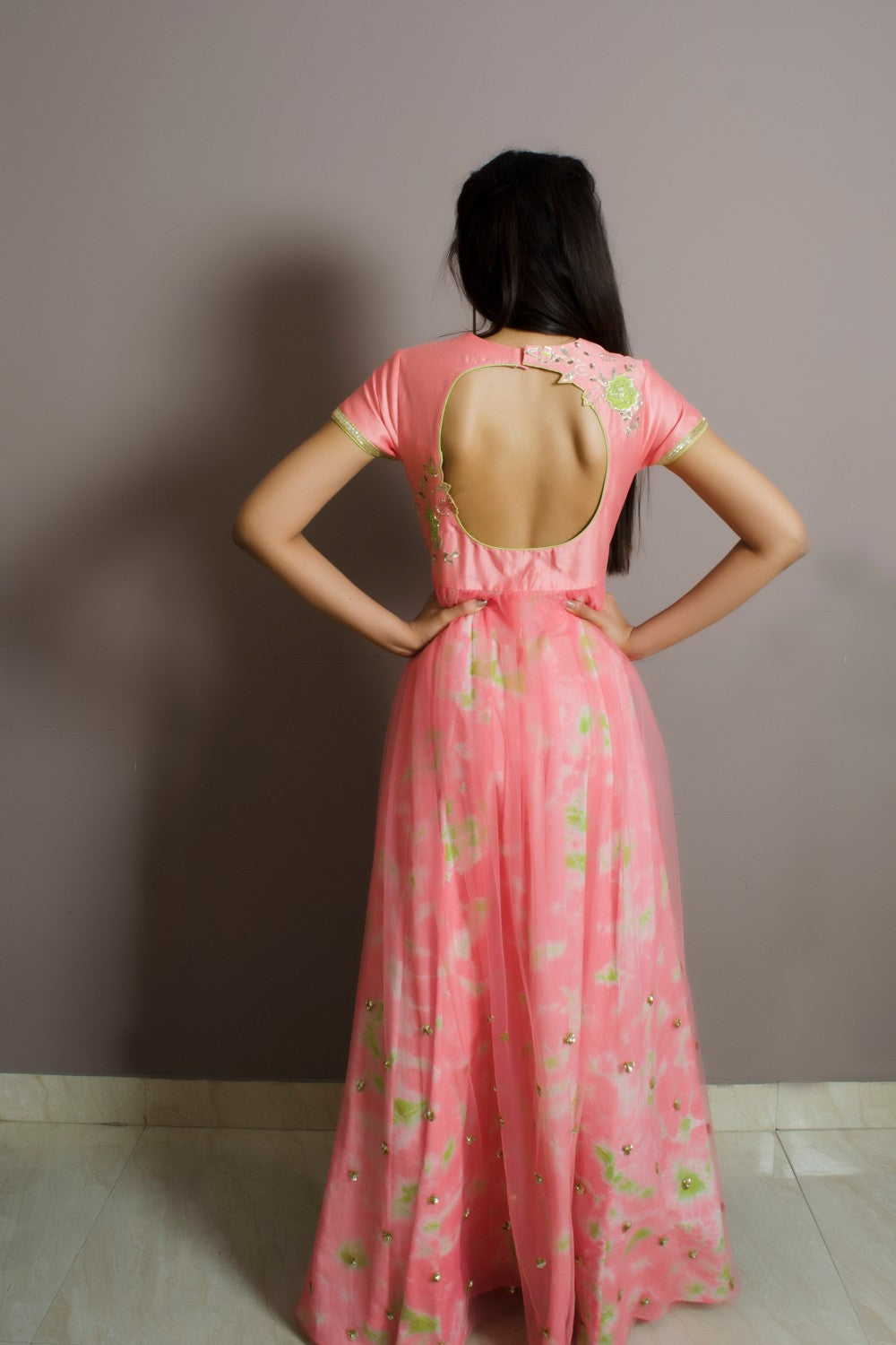 Applique Anarkali Set