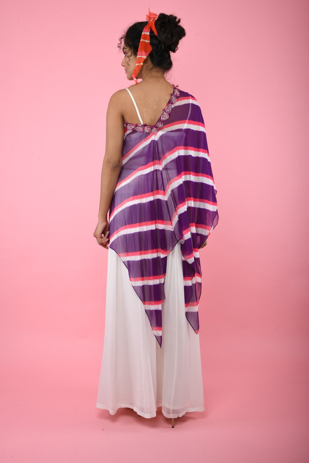 Top and Pant Set With Kaftan