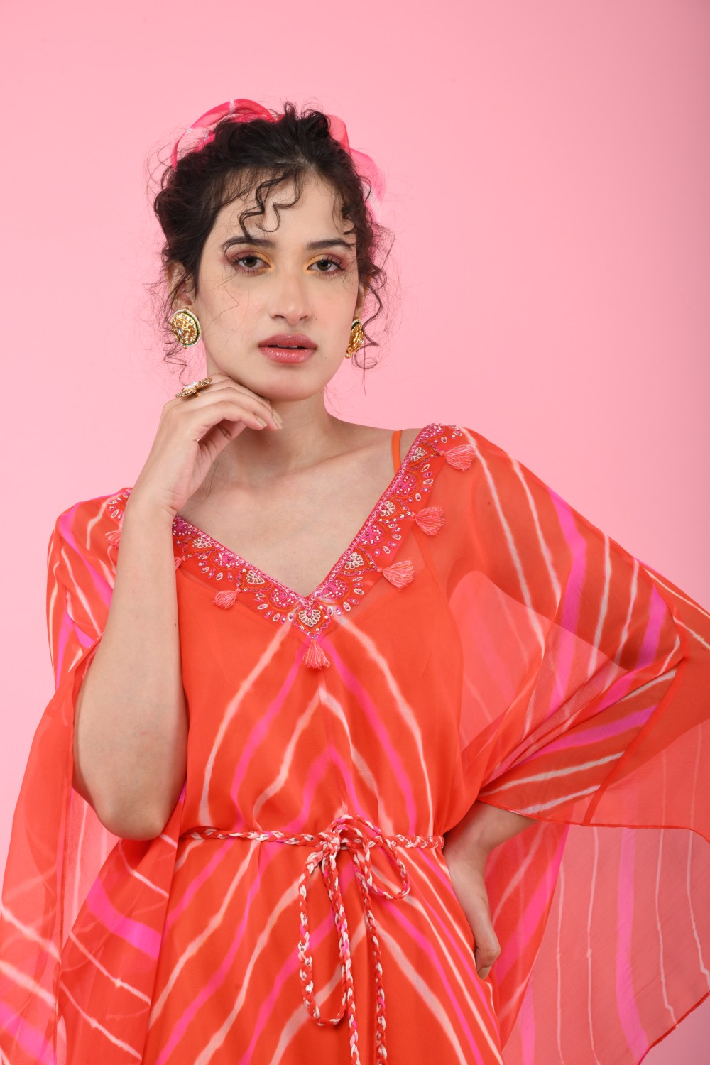 Leheriya Kaftan Tunic