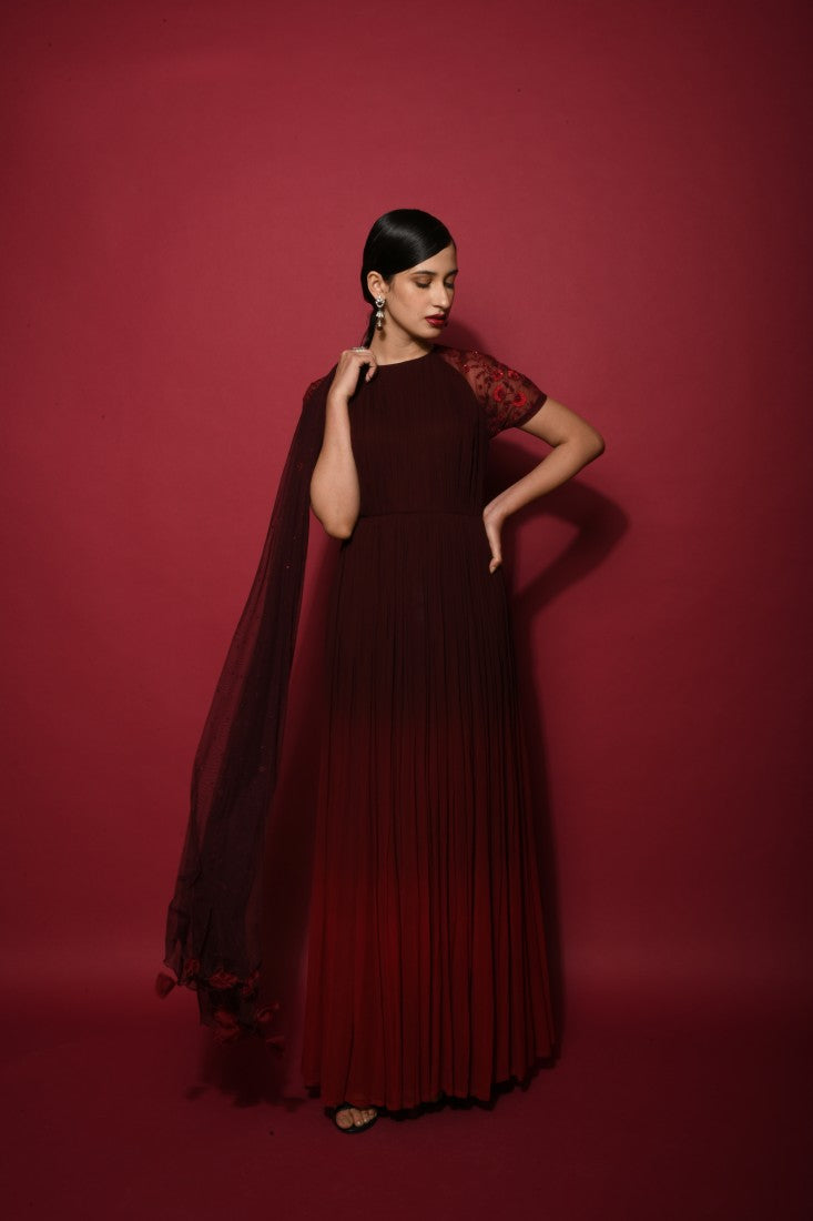 Cola Maroon Gown K.Anshika Cola Maroon Gown K.Anshika