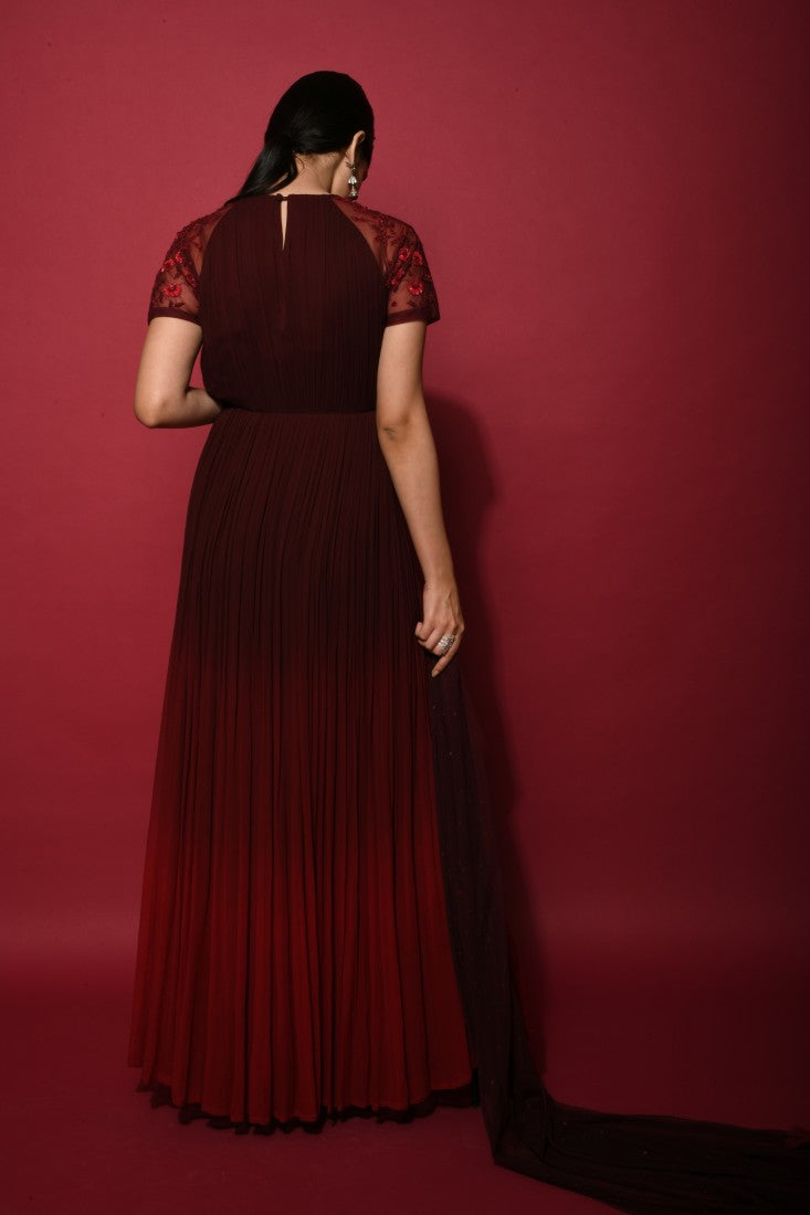 Cola Maroon Gown