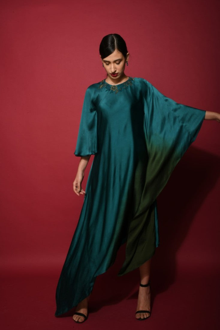 Teal green ombre tunic