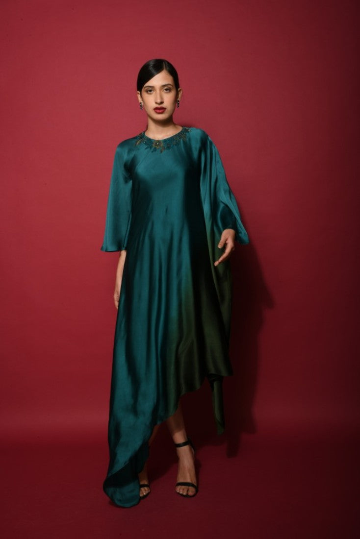 Teal green ombre tunic