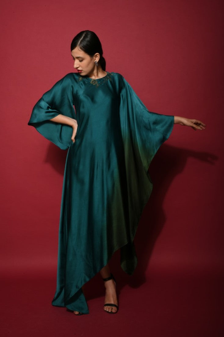 Teal green ombre tunic