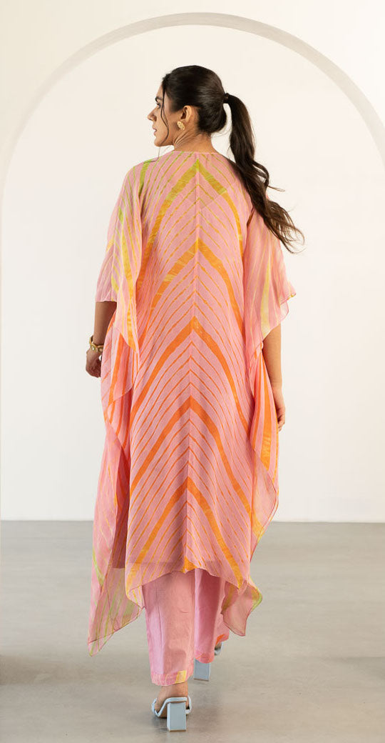 PEACH LEHERIYA TOP BOTTOM