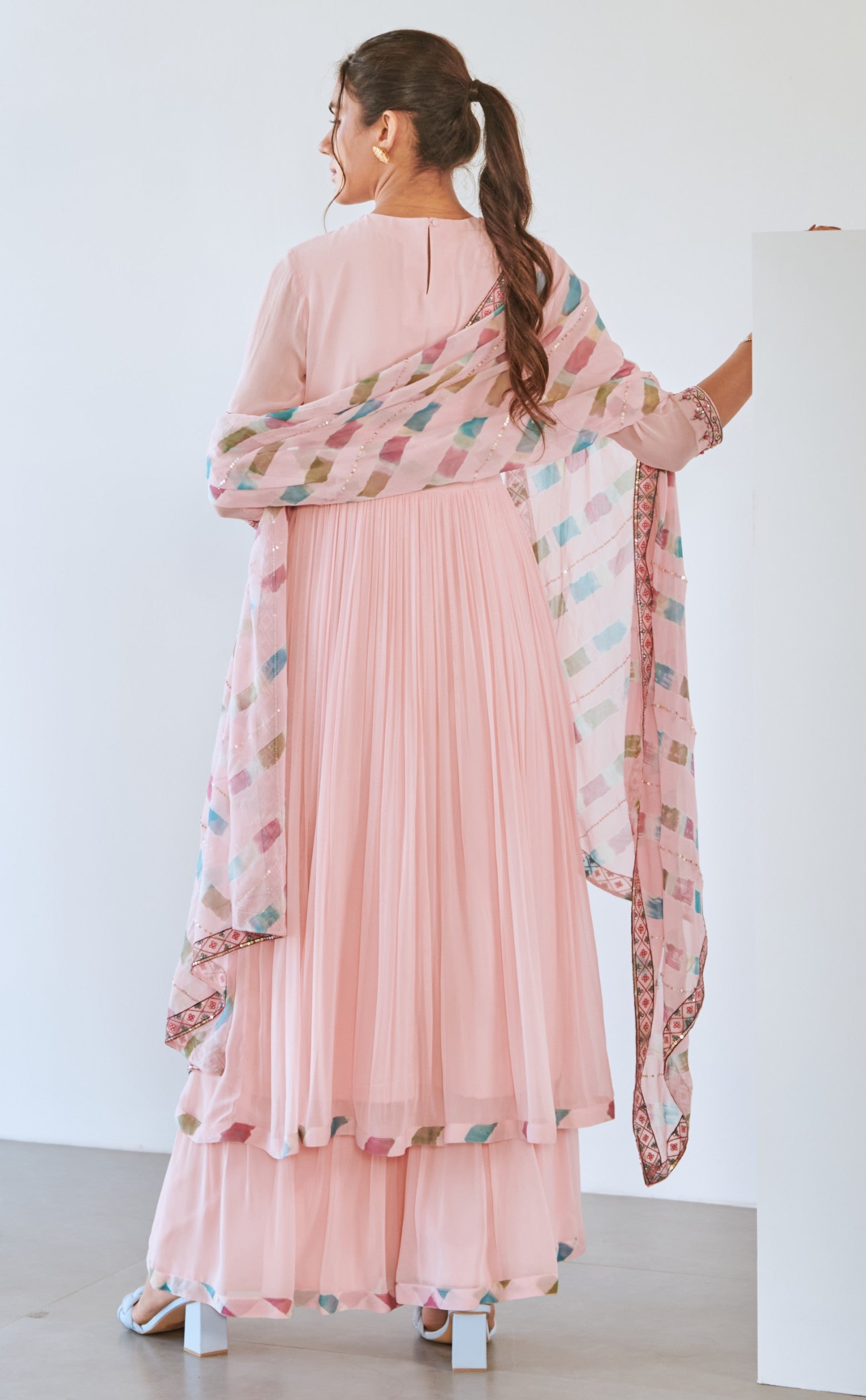BABY PINK GOWN WITH DUPATTA