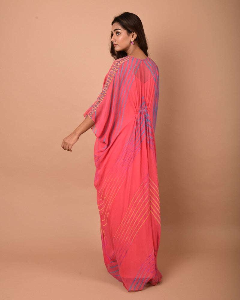 Leheriya Georgette Long Kaftan Tunic