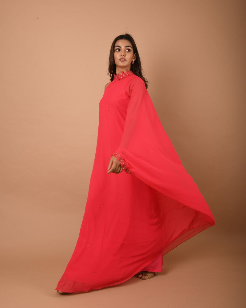 HALTER NECK KAFTAN DRESS