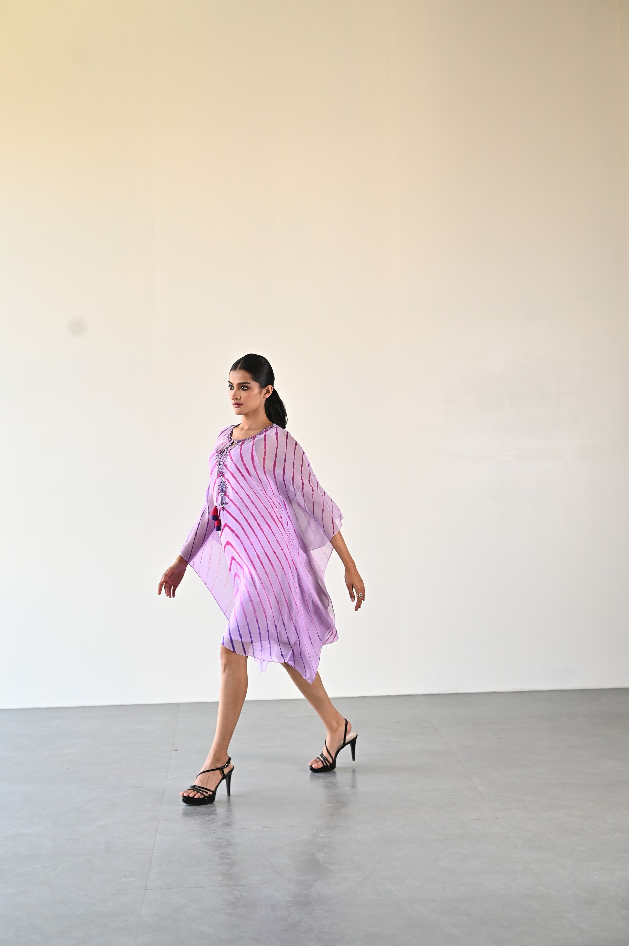 LAVENDER LEHERIYA DRESS