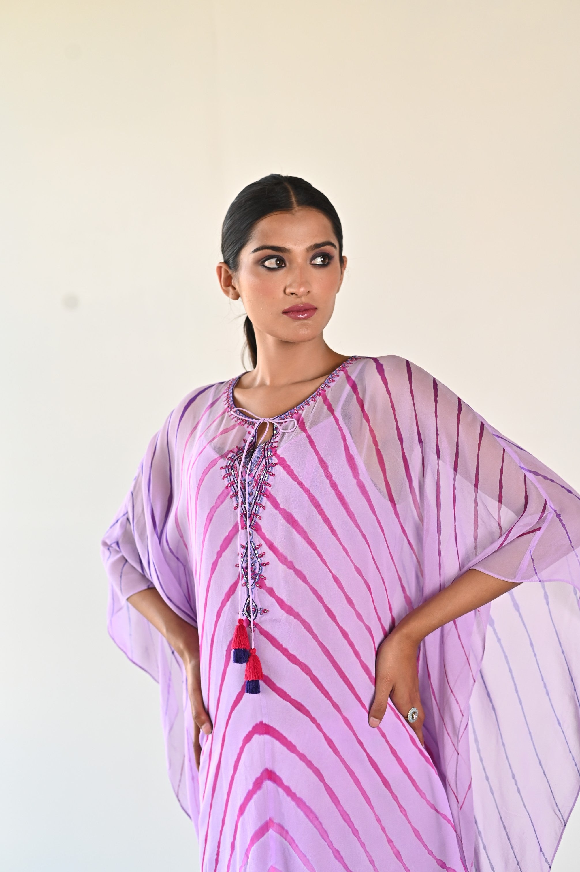 LAVENDER LEHERIYA DRESS