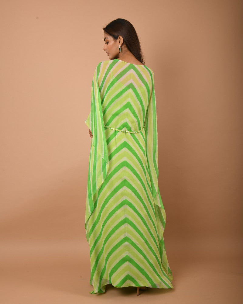 Lime green leheriya tunic