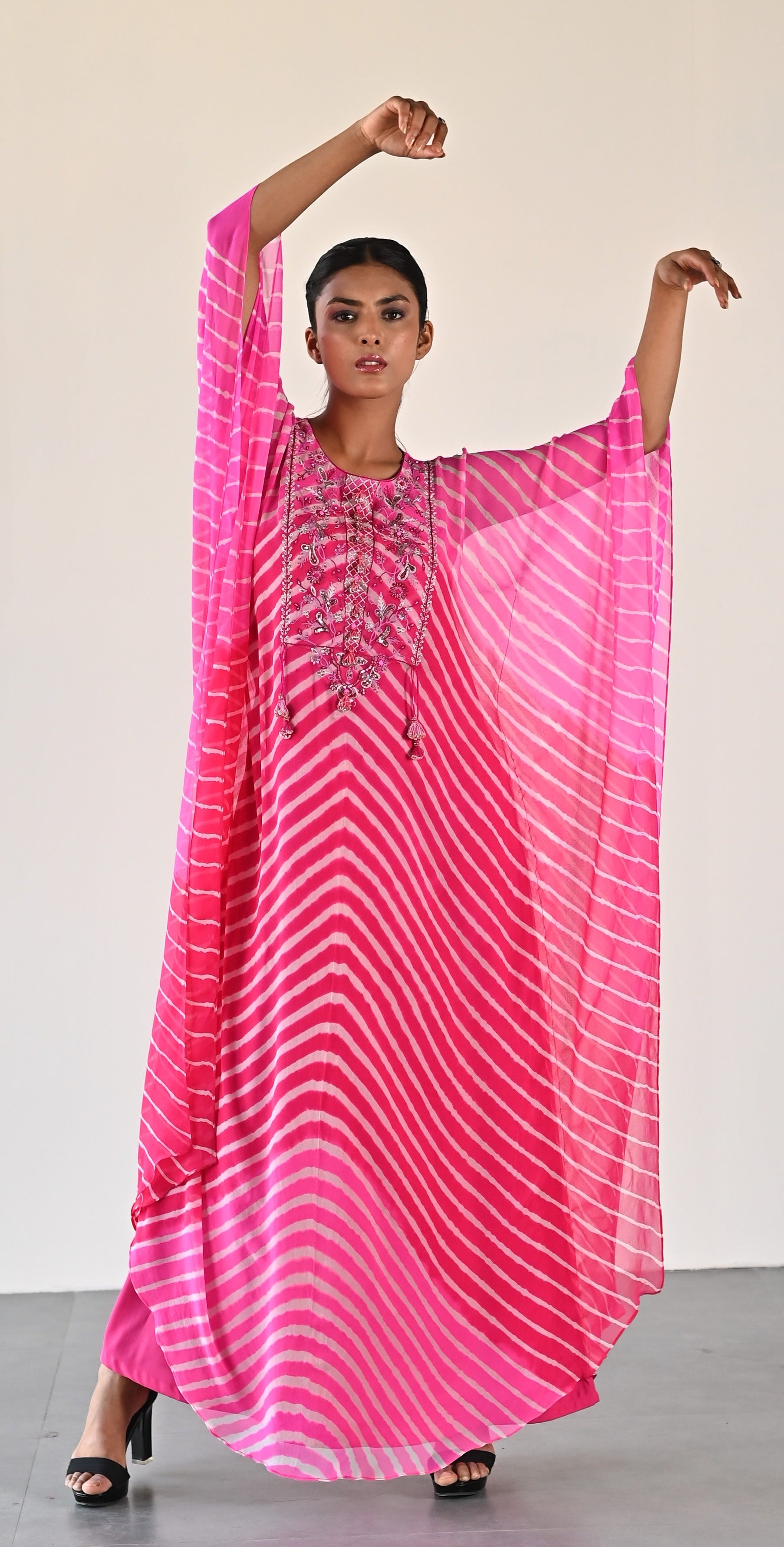RASPBERRY PINK LEHERIYA TUNIC