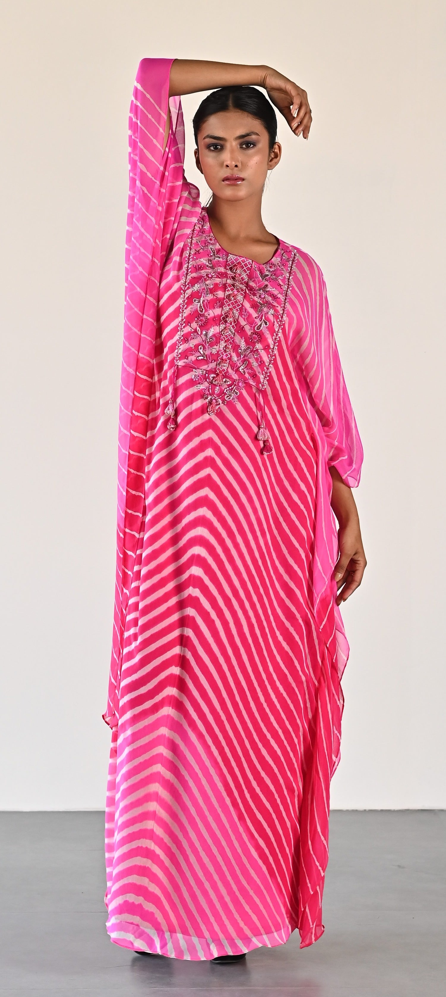 RASPBERRY PINK LEHERIYA TUNIC