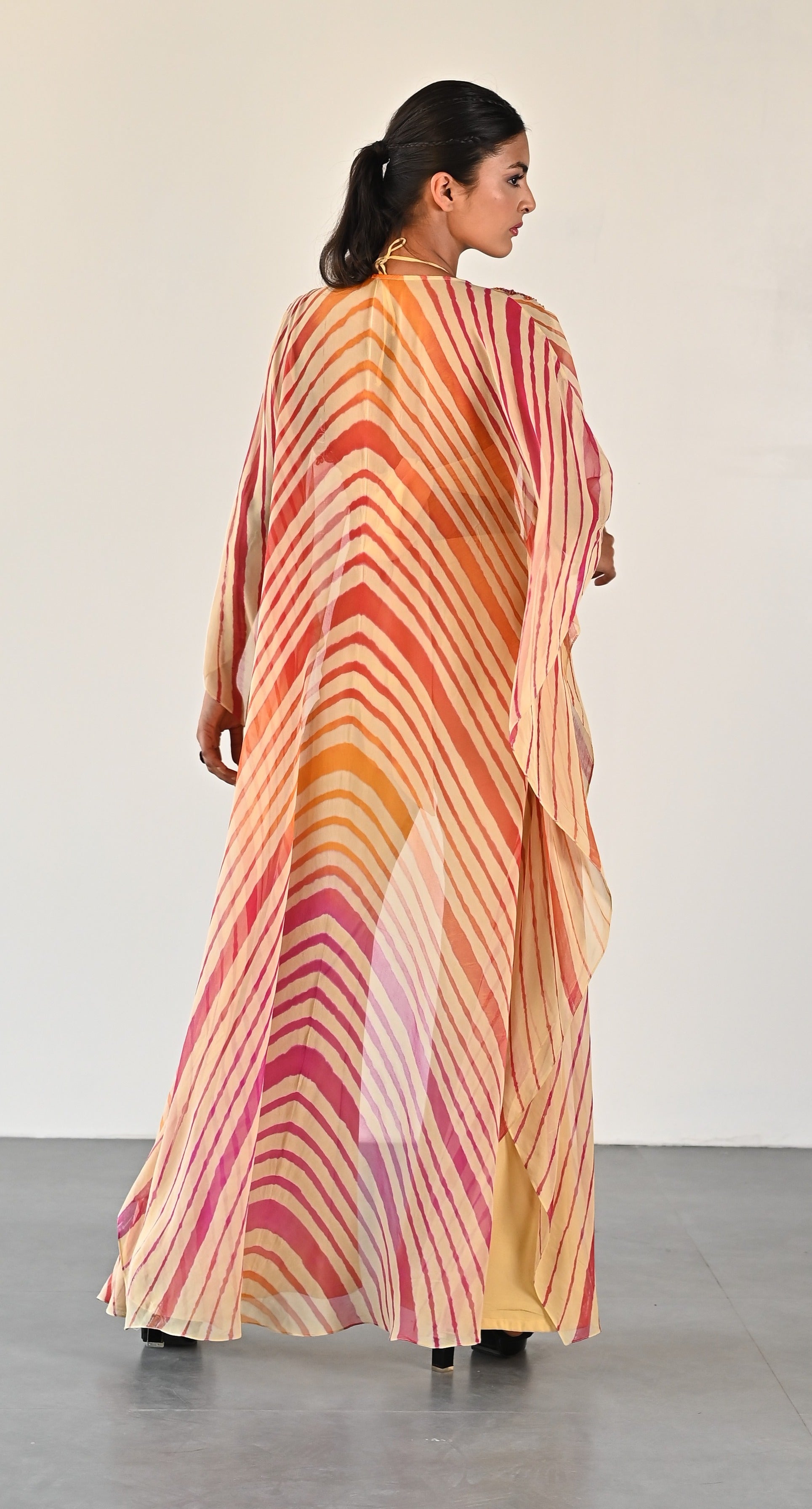 MUSTARD LEHERIYA JACKET SET