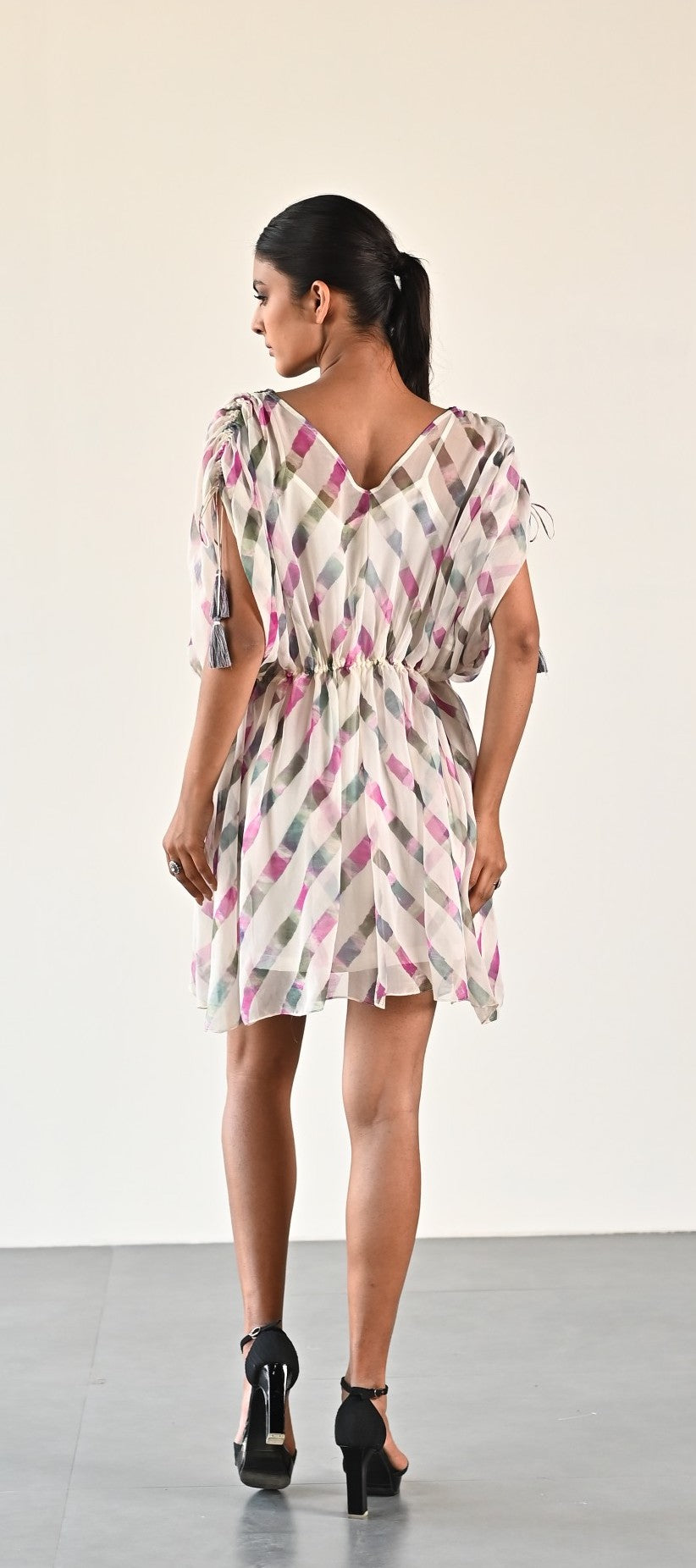 OFF WHITE MULTI MOTHRA DRESS