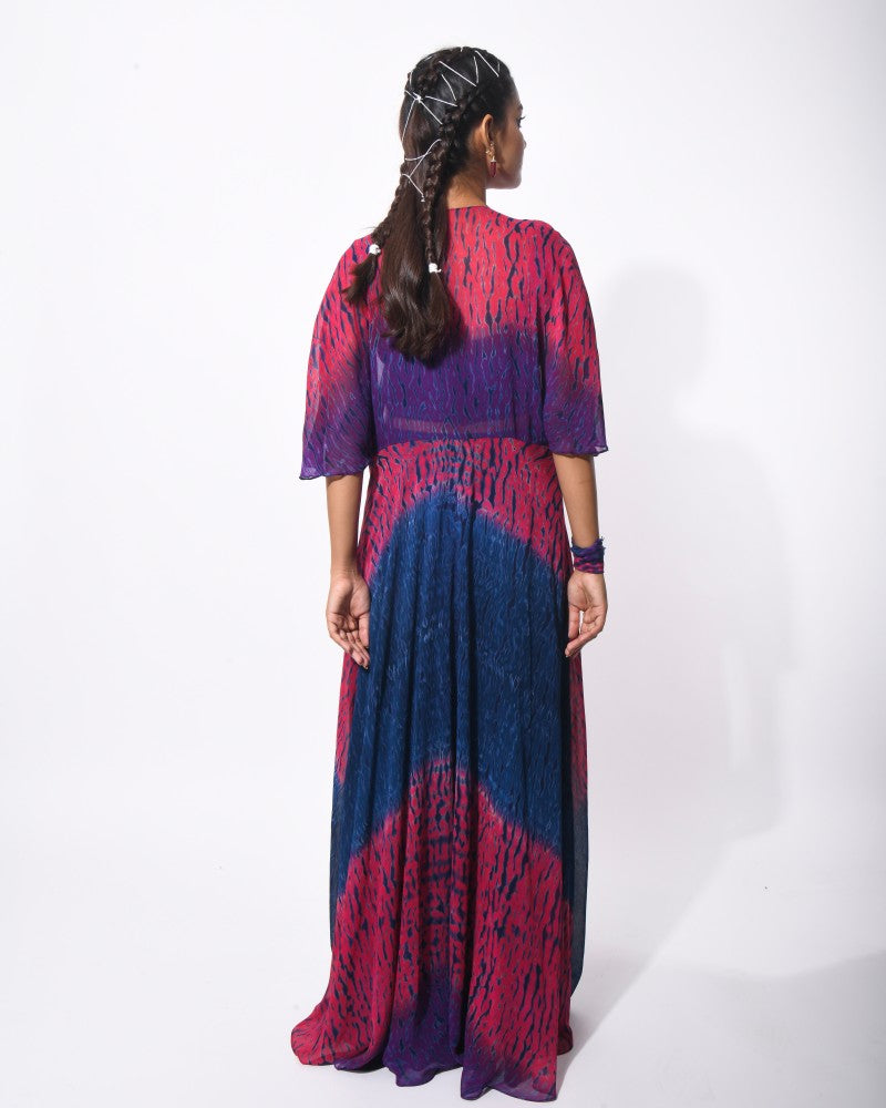 Jacket set top and tier sharara