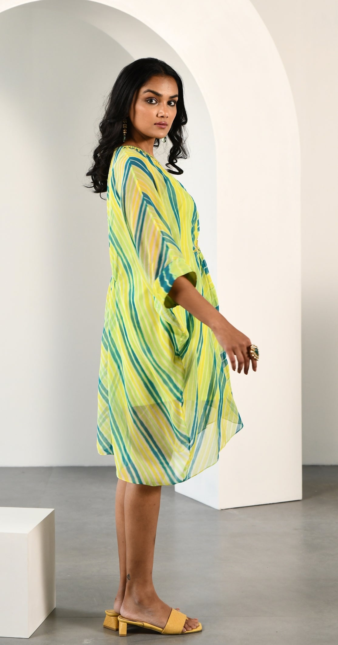 LIME GREEN LEHARIYA DRESS