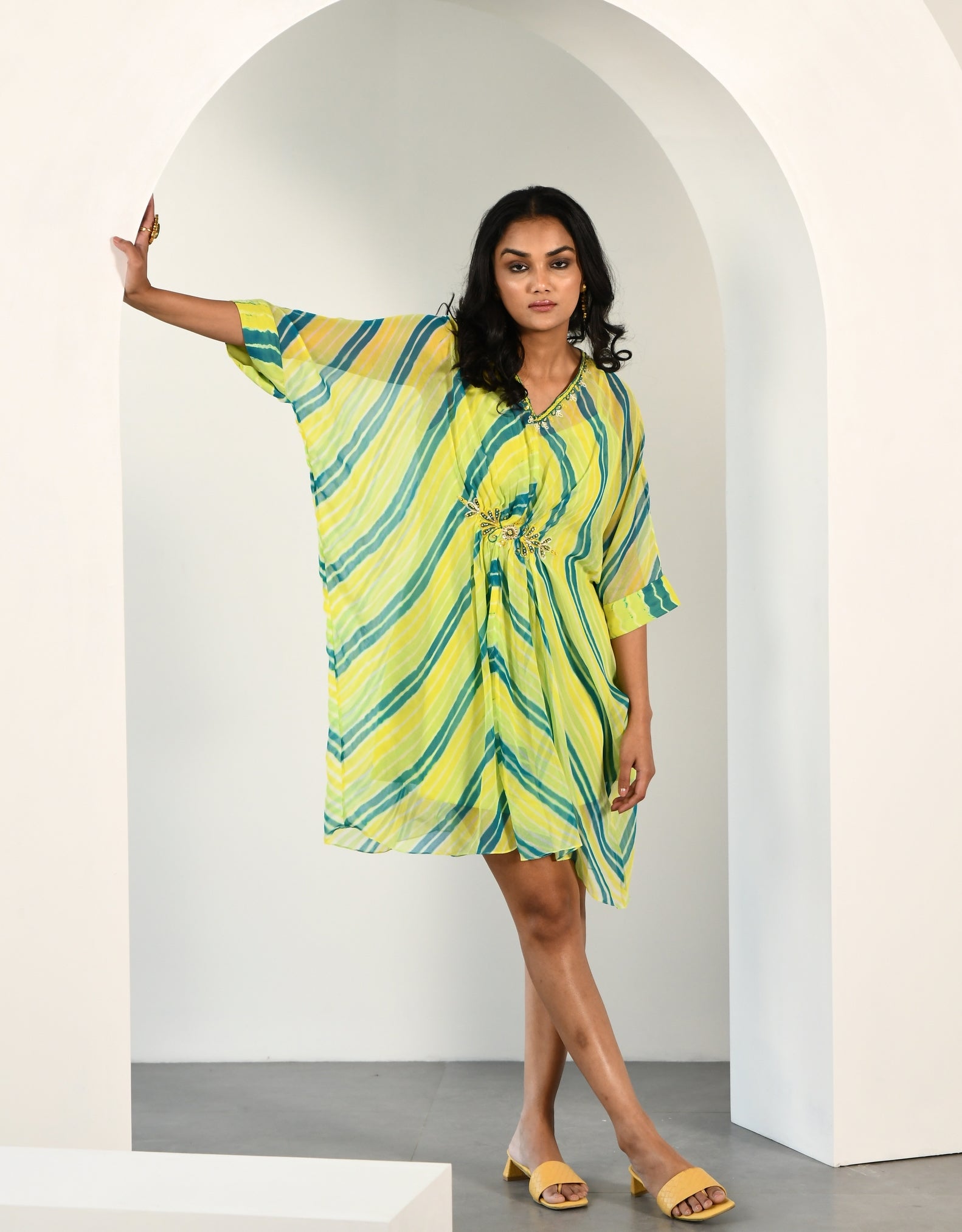 LIME GREEN LEHARIYA DRESS