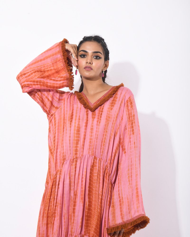 Tier kurta with skirt