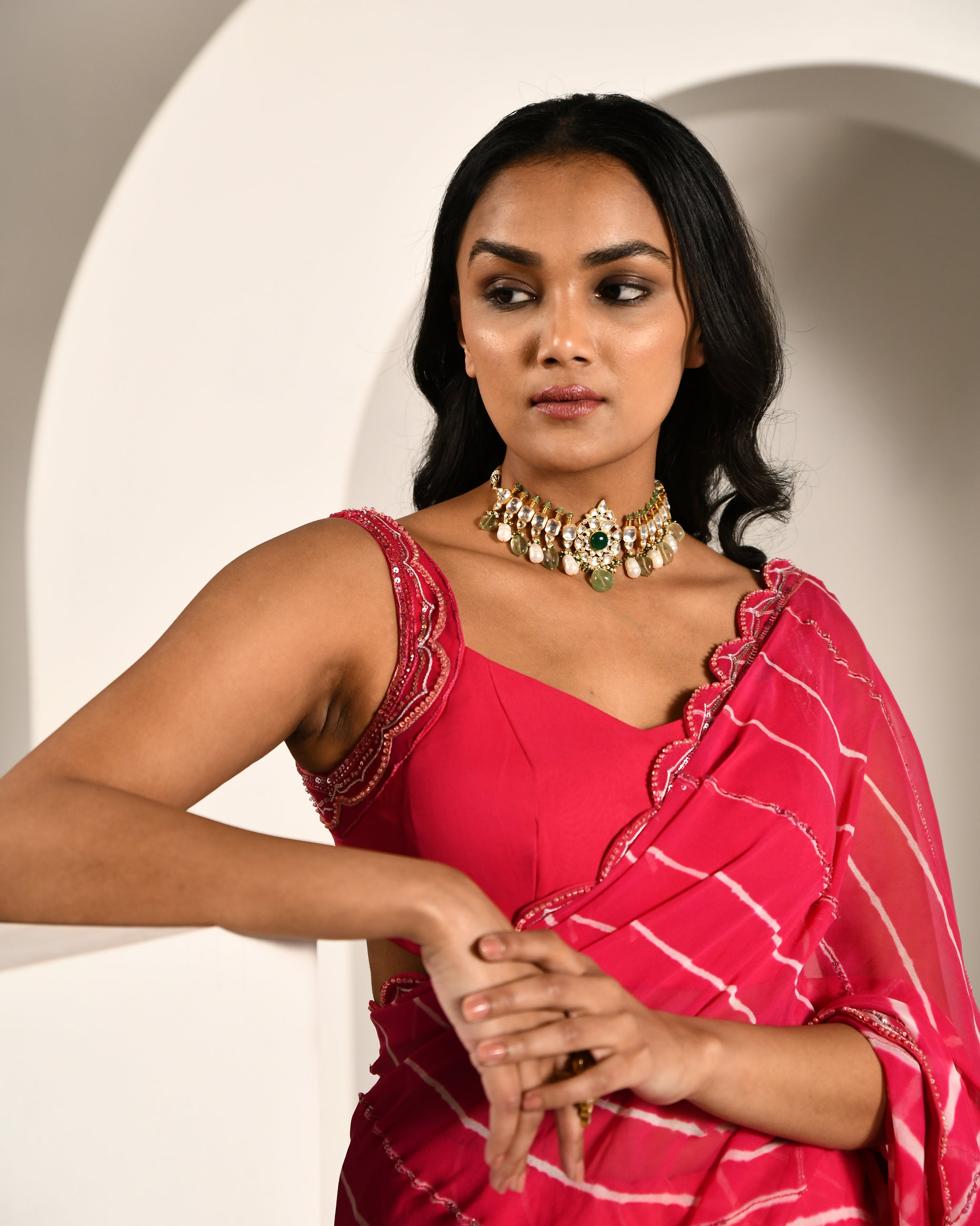 RASPBERRY PINK SAREE