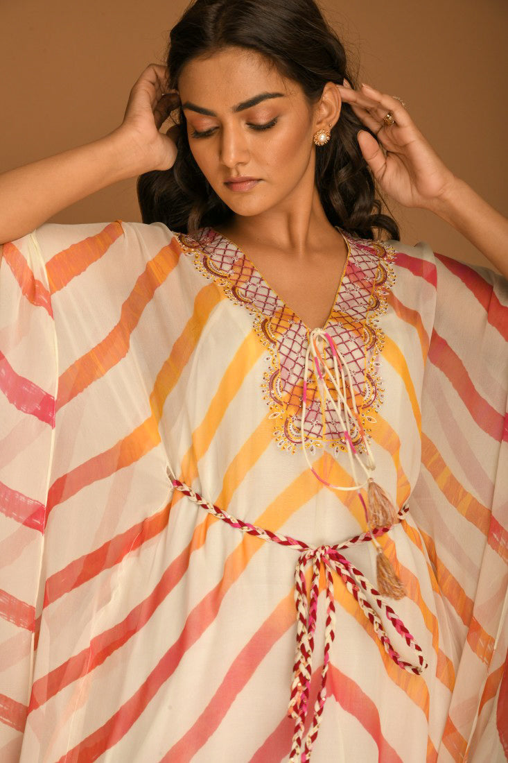 Offwhite Leheriya tunic