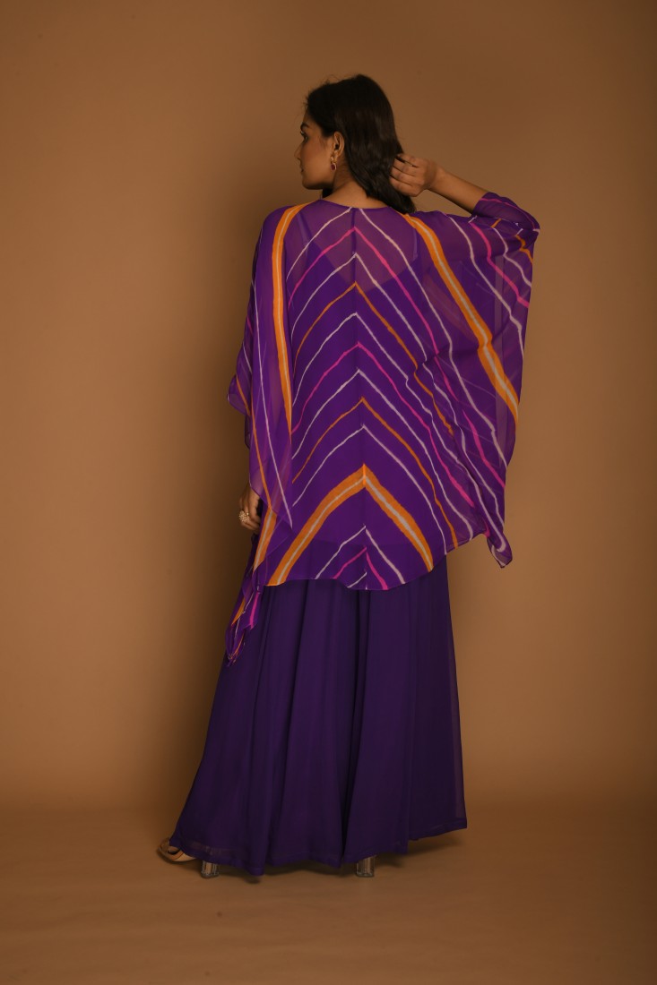 Leheriya kaftan top and pant