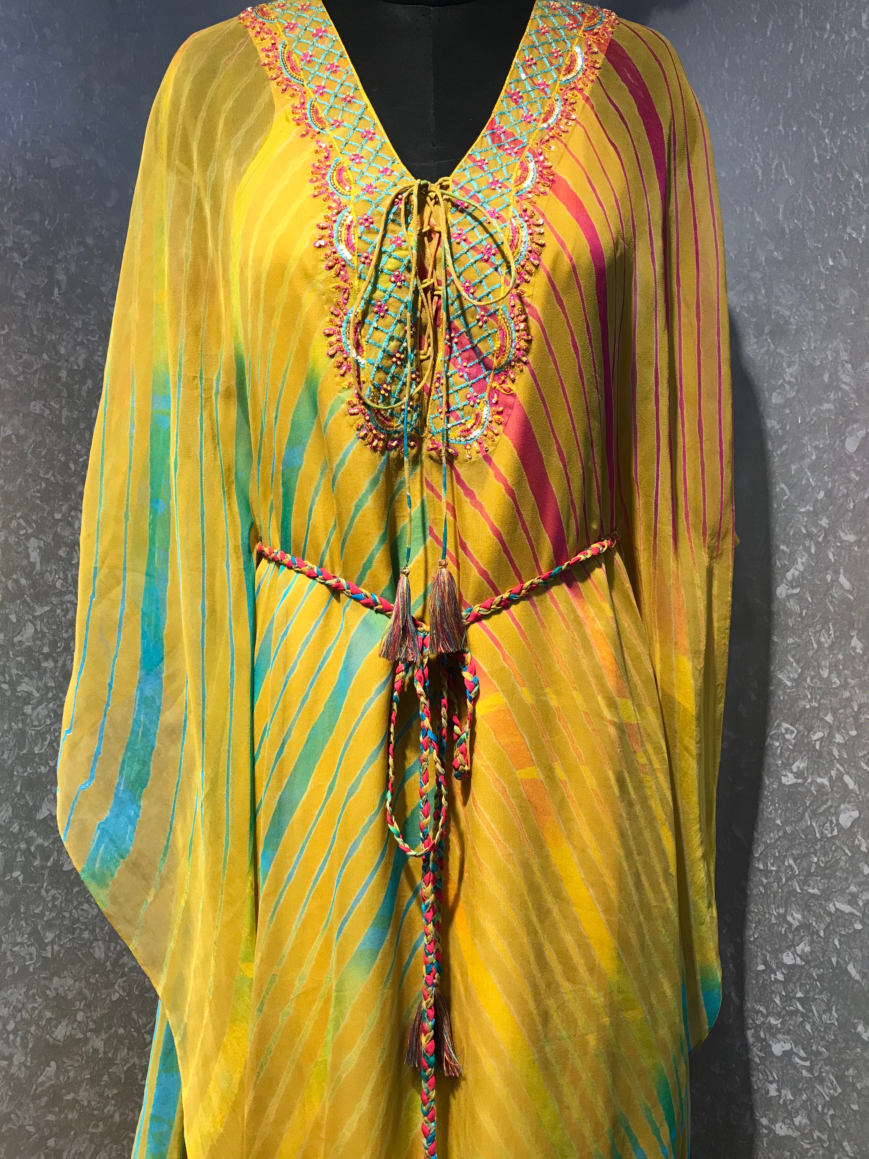Mustard multi leheriya tunic